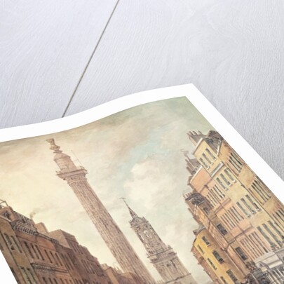 View of Fish Street Hill, Monument and St. Magnus the Martyr from Gracechurch Street, London, 1795 by William Marlow