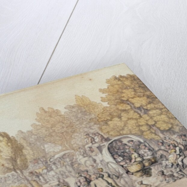 Cartoon depicting country folk leaving for the town, 1818 by Thomas Rowlandson