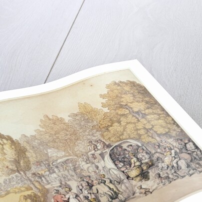 Cartoon depicting country folk leaving for the town, 1818 by Thomas Rowlandson