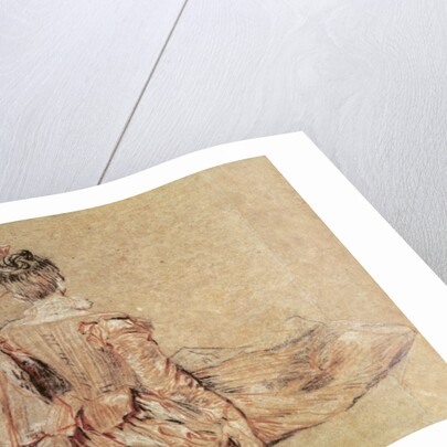 Study of a woman seen from the back, 1716-18 by Jean Antoine Watteau