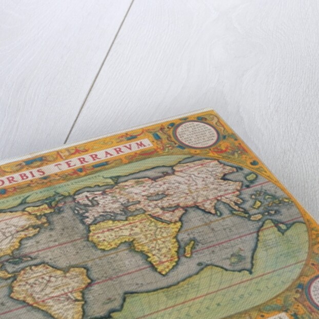 Typus Orbis Terrarum, map of the world, from Ortelius's 'Theatrum Orbis Terrarum', Antwerp, 1570 by Abraham Ortelius