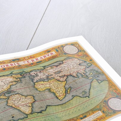 Typus Orbis Terrarum, map of the world, from Ortelius's 'Theatrum Orbis Terrarum', Antwerp, 1570 by Abraham Ortelius