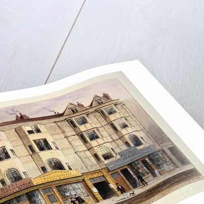 An old House called the Half Moon Tavern, on the West side of Aldersgate Street, 1852 by Thomas Hosmer Shepherd