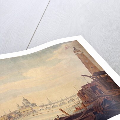 View of the Temple, St. Paul's, and Blackfriars Bridge, from Maltby's Shot Manufactory, 1760 by English School