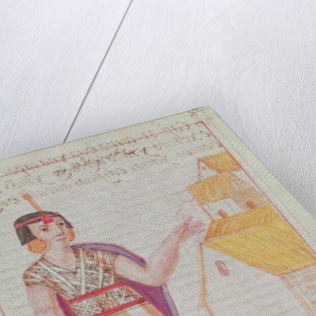 Illustration from 'Historia y Genealogia Real de los Reyes Incas del Peru, de sus hechos, costumbres, trajes y manera de Gobierno' by Spanish School