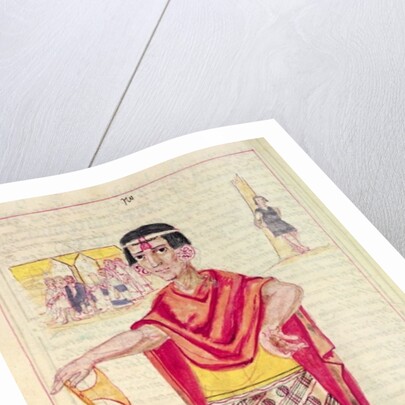 Illustration from 'Historia y Genealogia Real de los Reyes Incas del Peru, de sus hechos, costumbres, trajes y manera de Gobierno' by Spanish School