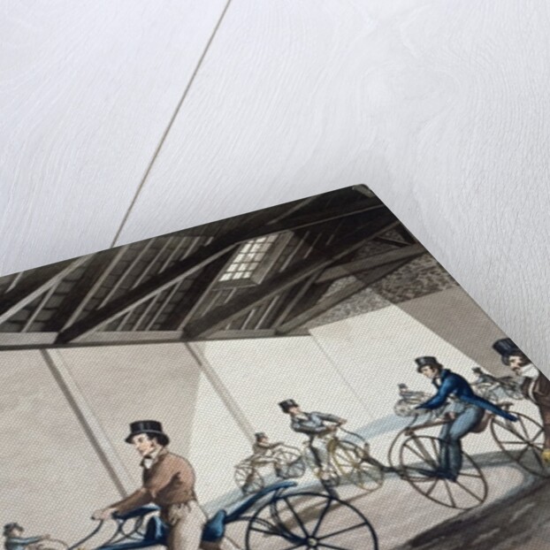 Johnson's Pedestrian Hobbyhorse Riding School, 1819 by Henry Thomas (after) Alken