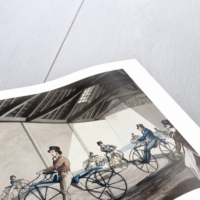 Johnson's Pedestrian Hobbyhorse Riding School, 1819 by Henry Thomas (after) Alken