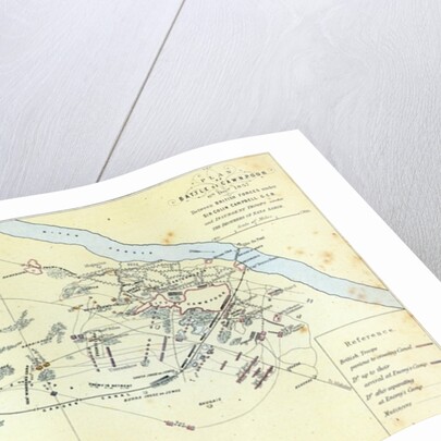 Plan of the Battle of Cawnpoor, 6th December 1857 by English School