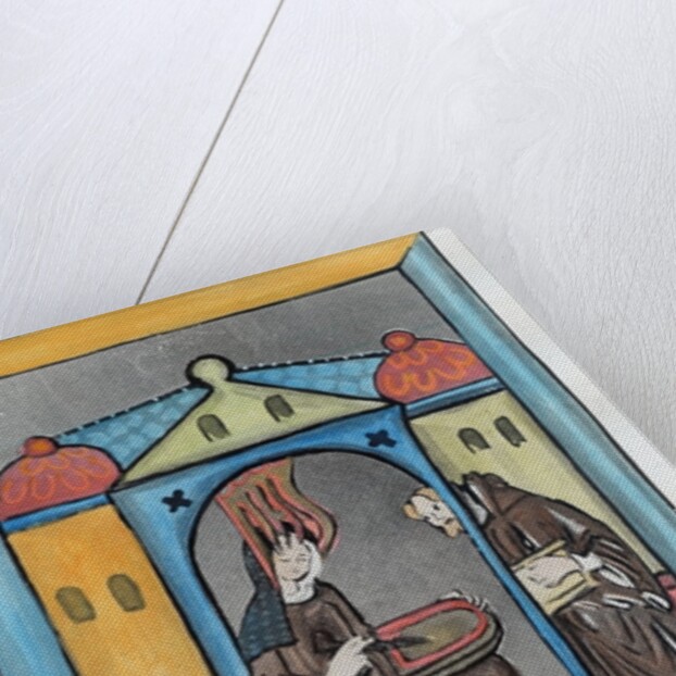 Hildegard of Bingen receiving the Light from Heaven, c.1151 by German School