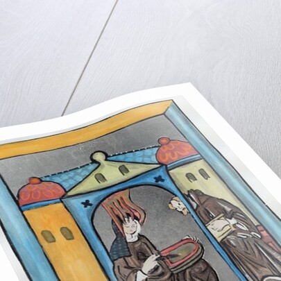 Hildegard of Bingen receiving the Light from Heaven, c.1151 by German School