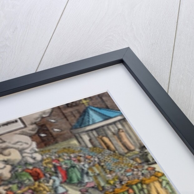 The Burning of the Remains of Martin Bucer and Paul Fagius on Market Hill in Cambridge in 1557 by English School