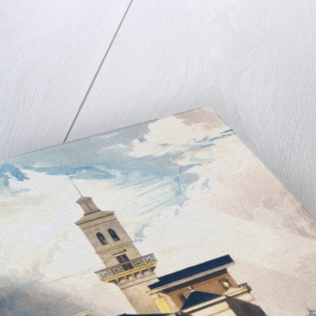 Elevation of an Italian Villa or Hunting Lodge by English School