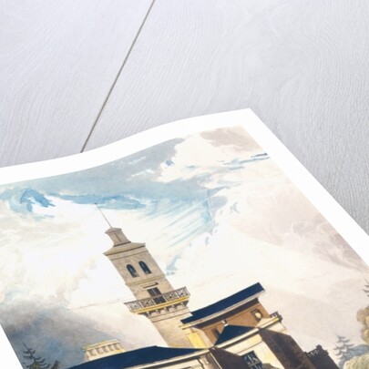 Elevation of an Italian Villa or Hunting Lodge by English School