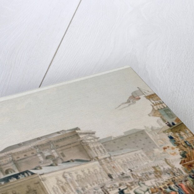 Antiquities found at Herculaneum being transported to the Naples Museum, c.1782 by Louis Jean Desprez