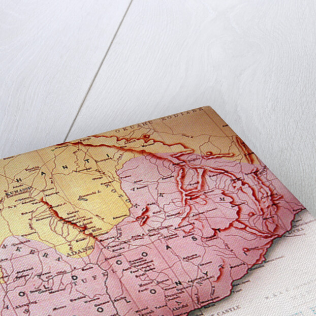 Map of the Gold Coast at the time of the Third Ashanti Expedition in 1874 by Anonymous