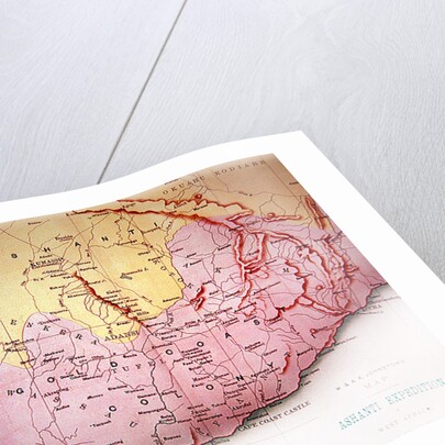 Map of the Gold Coast at the time of the Third Ashanti Expedition in 1874 by Anonymous