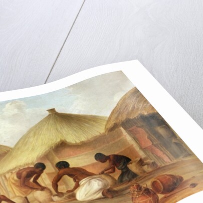 Manufacture of Sugar at Katipo - Making the panellas or pots to contain it, 1859 by Thomas Baines