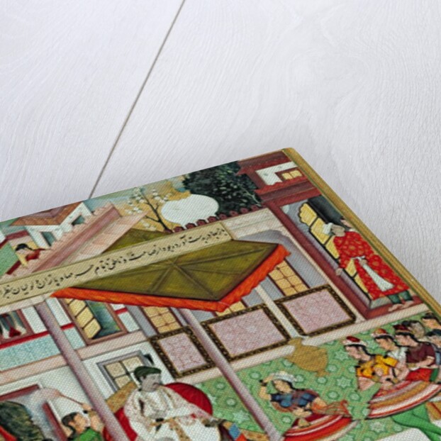 Dancing girls taken from Baz Bahadur's palace at Malwa, performing a Kathak dance before Akbar by Indian School