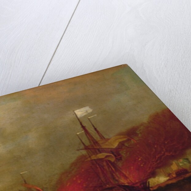 Lord Howe and the Comte d'Estaing off Rhode Island, 9th August 1778 by Robert Wilkins