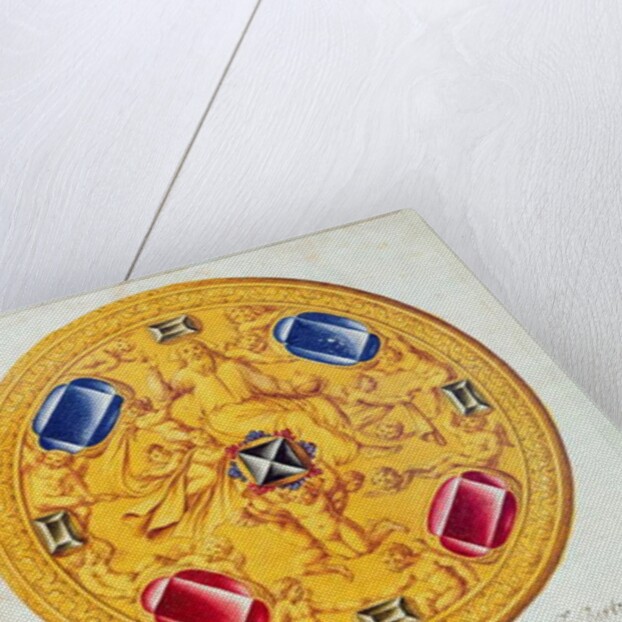 Front view of a pectoral ornament of gold and jewels made for Pope Clement VII by Cellini in c.1523-34, 1729 by F. Bertoli