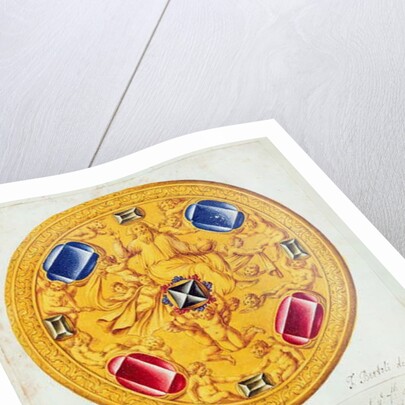 Front view of a pectoral ornament of gold and jewels made for Pope Clement VII by Cellini in c.1523-34, 1729 by F. Bertoli