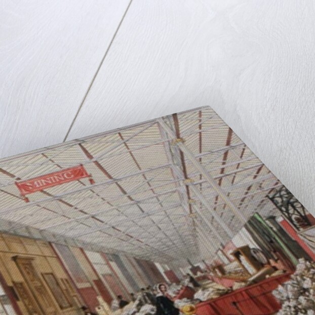 Minerals: Gallery displaying rocks and crystals at the Great Exhibition in 1851 by English School