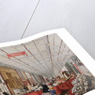 Minerals: Gallery displaying rocks and crystals at the Great Exhibition in 1851 by English School