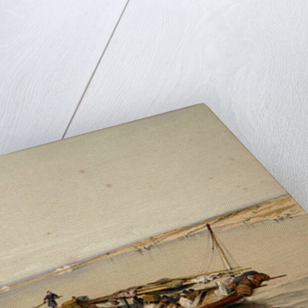 View on the Nile looking towards the Pyramids of Dahshur and Saqqarah by David Roberts