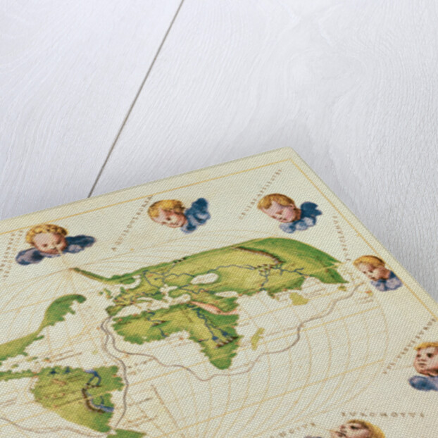 Map of Magellan's Voyage Around the World, c.1540 by Battista Agnese