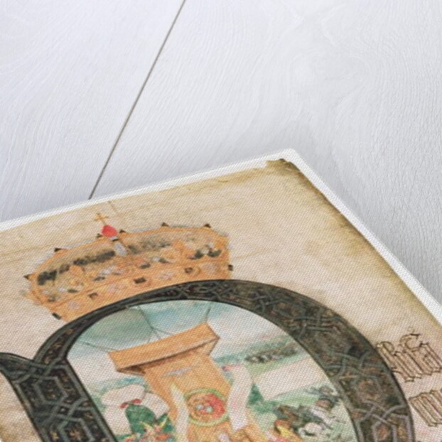 Illuminated initial, Coram Rege Rolls, 1553 by English School