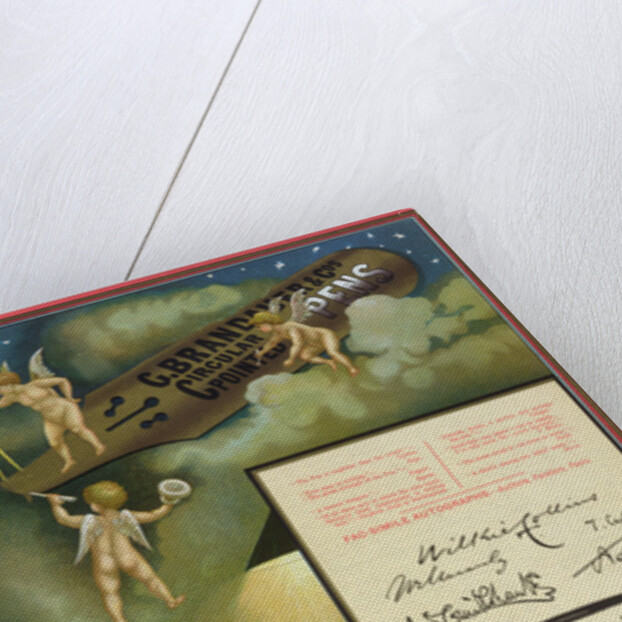 Advertisement for C. Brandauer & Co. Circular Pointed Pens by Brothers Dalziel