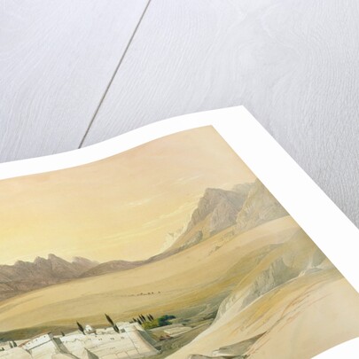 The Convent of St. Catherine, Mount Sinai, looking towards the Plain of the Encampment, February 21st 1839 by David (after) Roberts
