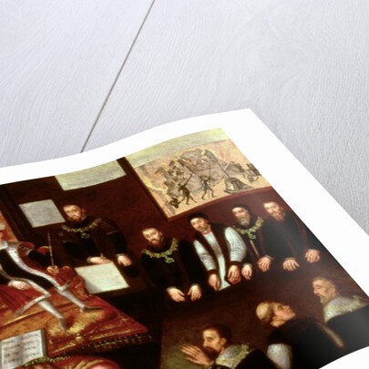 King Edward VI and the Pope, c.1570 by English School