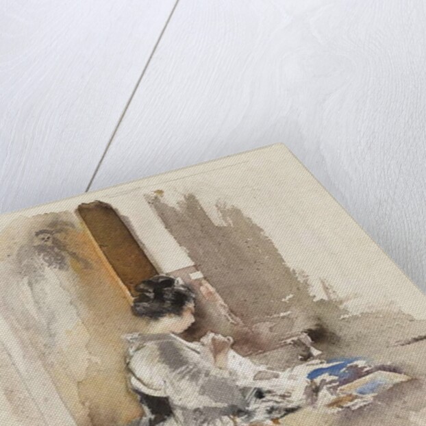 Japanese Girl Sewing, 1890 by Robert Frederick Blum