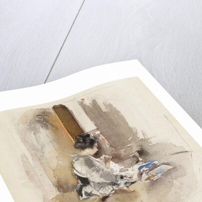 Japanese Girl Sewing, 1890 by Robert Frederick Blum