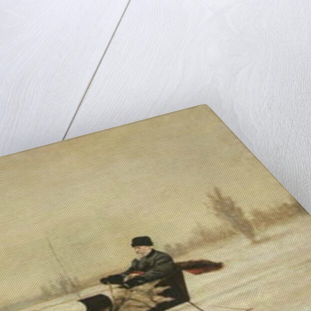 David Marsh in Horse-Drawn Sleigh in a Winter Landscape, 1880 by Peter B. West