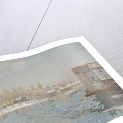 The Loing and the Mills of Moret, Snow Effect, 1891 by Alfred Sisley