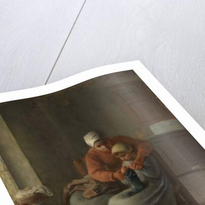 The Knitting Lesson, c.1860 by Jean-Francois Millet