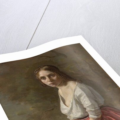Young Woman in a Pink Skirt, c.1845-50 by Jean Baptiste Camille Corot