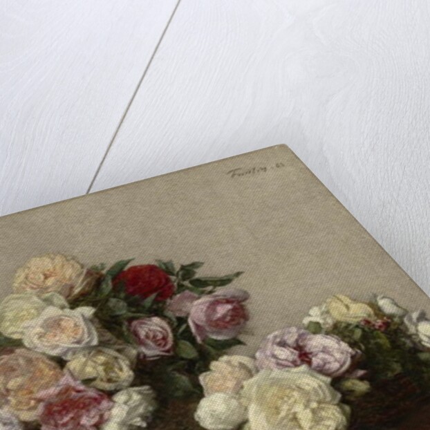 Roses in a Bowl and Dish, 1885 by Ignace Henri Jean Fantin-Latour