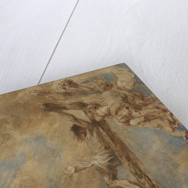 Crucifixion with the Virgin, Saints John and Mary Magdalene and God the Father, c.1651 by Giovanni Benedetto (1609-64) Castiglione