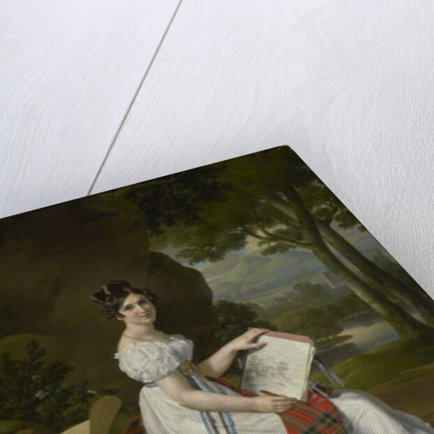 Woman Sketching in a Landscape, c.1830 by Austrian School