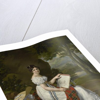 Woman Sketching in a Landscape, c.1830 by Austrian School