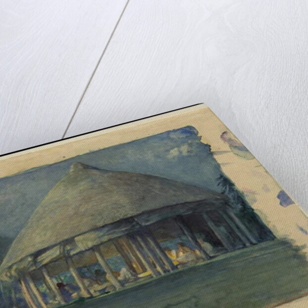 Hut in Moonlight, Iva, Savaii, October 1890, 1890 by John La Farge or Lafarge