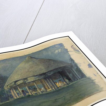 Hut in Moonlight, Iva, Savaii, October 1890, 1890 by John La Farge or Lafarge