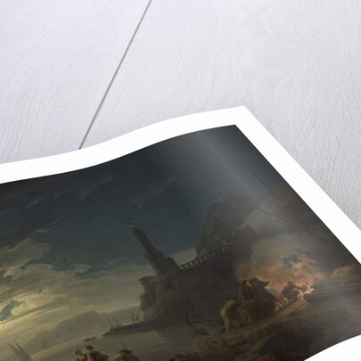 Coastal Scene in Moonlight, 1769 by Claude Joseph Vernet