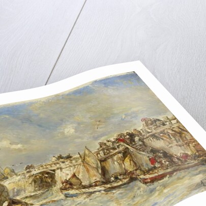 Landing Stage on the Jetty, c.1860 by Louis Eugene Gabriel Isabey