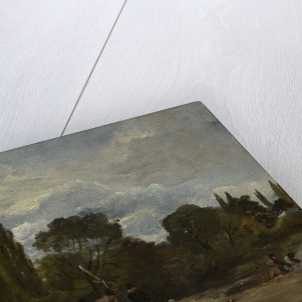 Flailing Turnip-heads, East Bergholt, c.1812-15 by John Constable