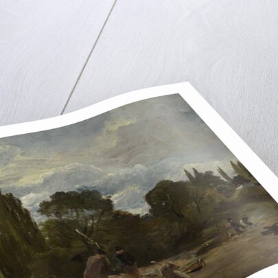 Flailing Turnip-heads, East Bergholt, c.1812-15 by John Constable